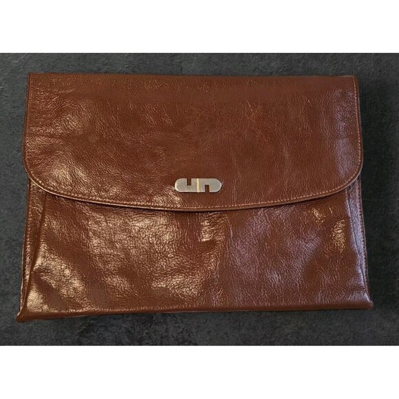 BERGDORF GOODMAN NEW YORK QUALITY Designer PORTFOLIO Leather Document Bag FRANCE - Picture 1 of 10